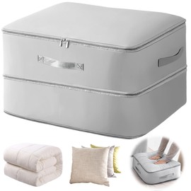 Ultra Platzsparender Selbstkomprimierender Organizer Bettdecken Aufbewahrungstasche Groß Aufbewahrungstasche für Kleidung, Oberbetten, Decken usw