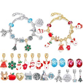 Advent Calendar 2024 for Girls Kids Christmas Countdown Calendar, DIY 24 Days Christmas Jewelry Advent Calendar, 2024 New Charm Bracelet Advent Calendar for Girls (Set C)