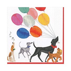 Entertaining with Caspari Luncheon Napkin, Charlee's Parade, Multicolor, 20-Pack