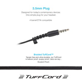 Cyber Acoustics Lightweight 3.5mm Headphones - 5 Pack - Great for use with Cell Phones,Tablets, Laptops, PCs, Macs (ACM-4004-5)