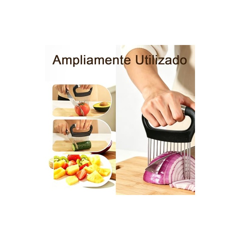 2 Cortadores de Cebolla y Verduras de Acero Inoxidable