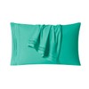 Clara Clark Double Brushed Microfiber Luxury Pillow Covers, Mint Green,