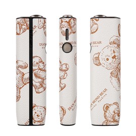 Case compatible with iqos cover (only compatible with iluma one case) bag case accessories starter set PU leather protective cover protective cap protective cover, White