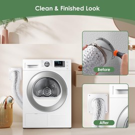 PRATYAHARA Dryer Vent Wall Plate with (4.8 Feet) Twist Lock Dryer Vent Connector Kit, 4 Dryer Duct Connection Flange A