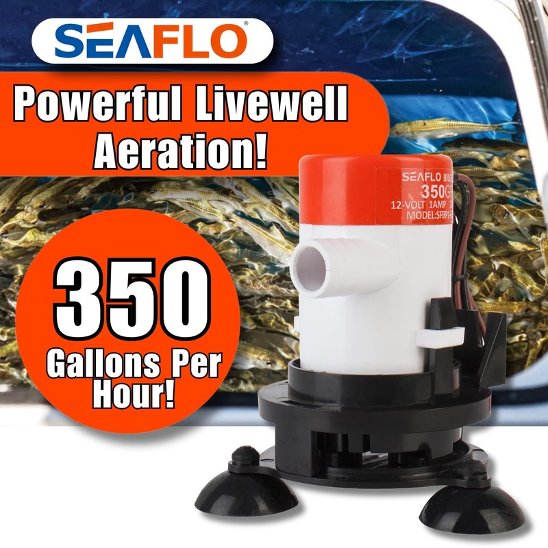 SEAFLO 09 Series Portable Livewell Aeration Pump Kit - 12V,
