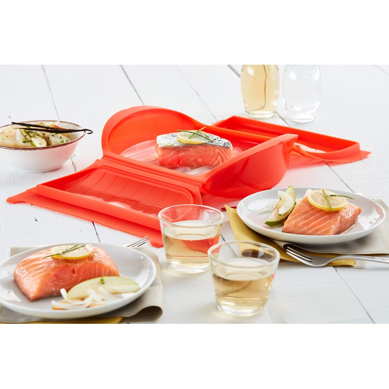 Lékué - Steam Case with Draining Tray for 3 to