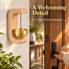 Wooden Wind Chime for Entryway Décor – Decorative Hanging Door Bell for Home Entrance