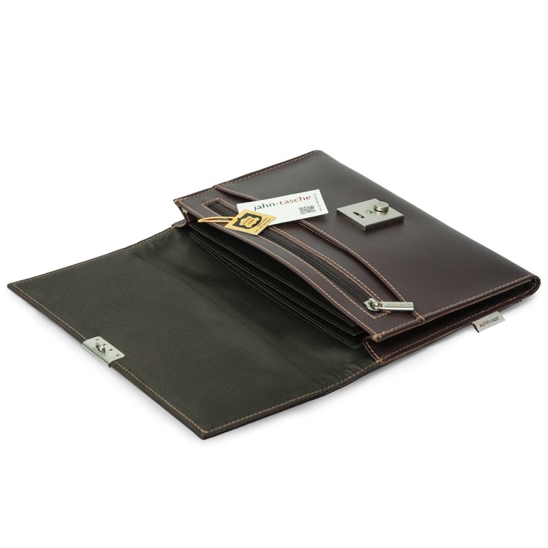 Jahn-Tasche A5 Brown Leather Travel Document Wallet - Model 1021