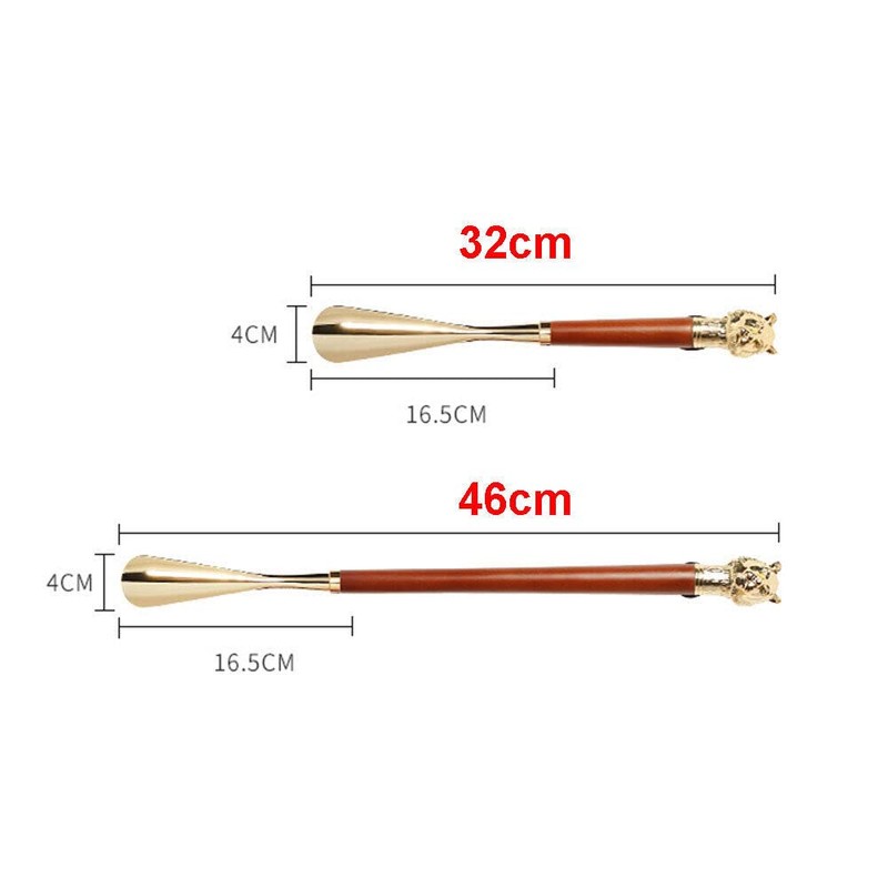 TEAMWILL Tiger Head Shoe Horns Extra Long Handle Shoe Horn