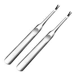 FOMIYES 2Pcs Stainless Steel Cuticle Remover Dead Skin Cuticle Pusher and Nail Trimmer Tool for Pedicure and Fingernail Care