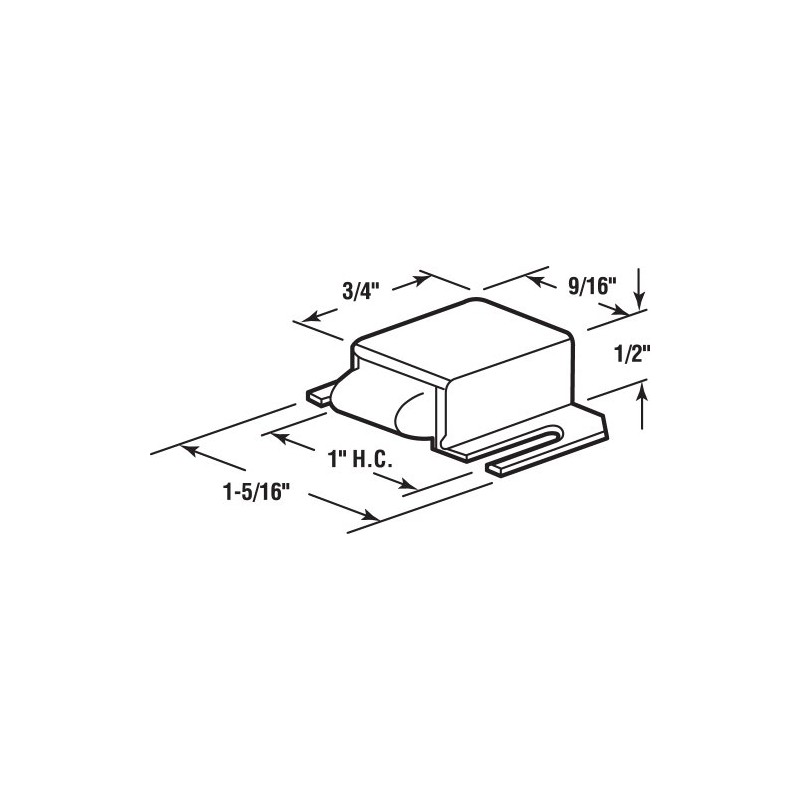 Prime-Line M 6014 1/2 In. x 1-5/16 In., Stainless Steel