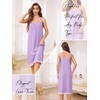 Vlazom Nighties for Women Sleeveless Cotton Nightgown Elegant Lace Trim