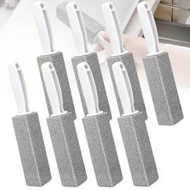 Piedra Pómez de Limpieza 8 Pack, Limpiador de Inodoro con Mango extralargo, Cepillo de baño Cepillo de baño de Piedra pómez, para Limpieza Baño, Inodor, Parrilla, Cuidado De Los Pies (Gris 8 pcs)