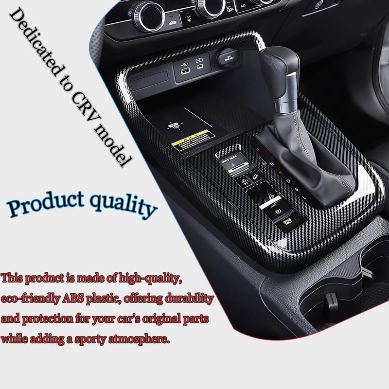 MUXEE 2PCS Center Console Frame Gear Shift Panel Cover Trim