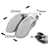 Double Exhaust Trim Tailpipe Exhaust Stainless Steel Sport Round Sport