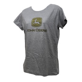 John Deere Gold Glitter Tm Short Sleeve Tee-Oxford-X-Large
