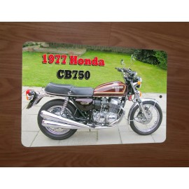1977 Honda CB750 Motorcycle Photo 8x12 Metal Wall Sign