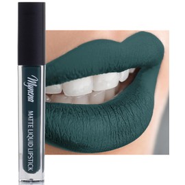 Mynena Forest Green Liquid Matte Lipstick Long-Lasting Waterproof | Lightweight Comfortable Non-Drying | High Pigment Intense Color Lip Stain | Paraben-Free Talc-Free Vegan & Cruelty-Free | Jocelyn