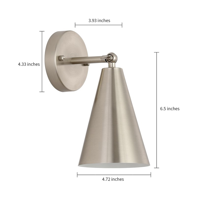 MWZ Brushed Nickel Battery Operated Wall Sconces Set of Two,Wireless