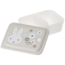 Skater PAS6AG-A Ag+ Silver Ion Lunch Box, Antibacterial, Fluffy, Packing, Integrated Air Valve Included, 1-Tier, 20.3 fl oz (600 ml), Miffy, Monotone