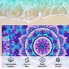 Large Quick Dry Microfibre Beach Bath Towel for Adult,Mandala Flower