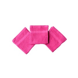 Face Cloth/Face Flannels/Wash Cloths 100 Percent Cotton Colour Hot Pink