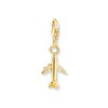 Thomas Sabo 18K Gold Plated Silver Airplane Charm Pendant 2012-413-39,
