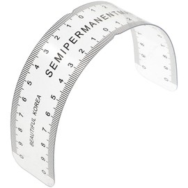 Healifty Eyebrow Ruler PVC Flexible Eyebrow Microblading Ruler Permanent Makeup Measuring Tool Eyebrow Microblading Supplies