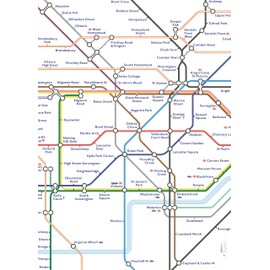 London Underground Tube Map Wrapping Paper and Tags Souvenir Giftwrap