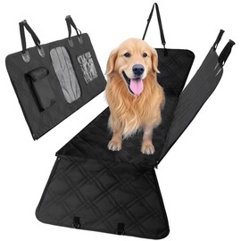 Wuatow Waterproof & Nonslip Pet Car Seat Cover for Cars,Trucks,SUVs-Durable Dog Back Seat Protector with Universal Fit.