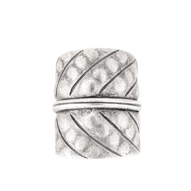 81stgeneration Women .999 Pure Silver Karen Hill Tribe Leaf Textured Hammered Ring, Sterling Silver