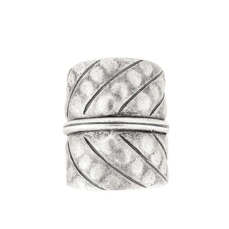 81stgeneration Women .999 Pure Silver Karen Hill Tribe Leaf Textured