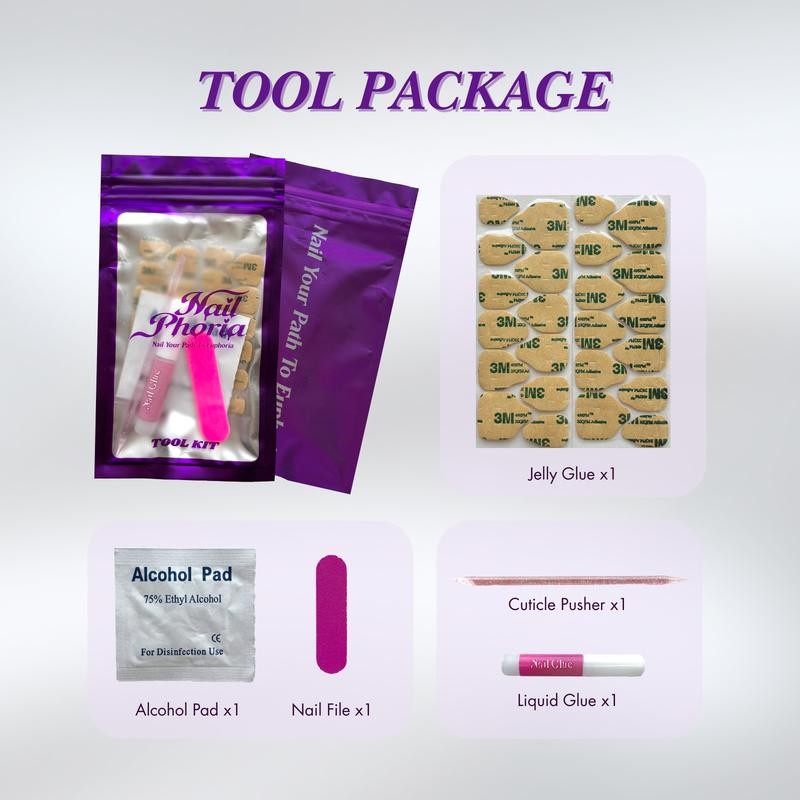 NailPhoria｜SURPRISE DEAL Collections (70 Styles) acrylic press nails:_Amber Drip_S