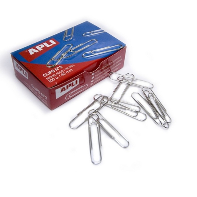APLI Paper – Box Clips Nickel-Plated N2 32 mm Pack