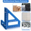3D Woodworking Square Protractor,Triangle Ruler Scriber,45/90 Degree Carpenter Square Aluminum