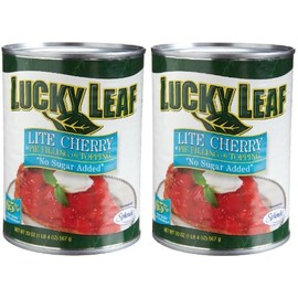 Lucky Leaf Lite Cherry (No Sugar Added) Pie Filling (Pack of 2) 20 oz Cans