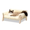 MEWOOFUN Cat Couch Bed, Pet Sofa for Indoor Cats Wooden
