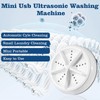 Ultrasonic Mini Washing Machine - USB-Powered Portable Turbine Washer with