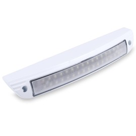 Teswelight RV 12.3 Inch LED Exterior Utility Light Fixture, 6000K Cool White Flood Beam LED Porch Awning Light, 12V Work Scene Lighting for Truck/Camper/Boat/Trailer, White Aluminum Housing, 1-Pack