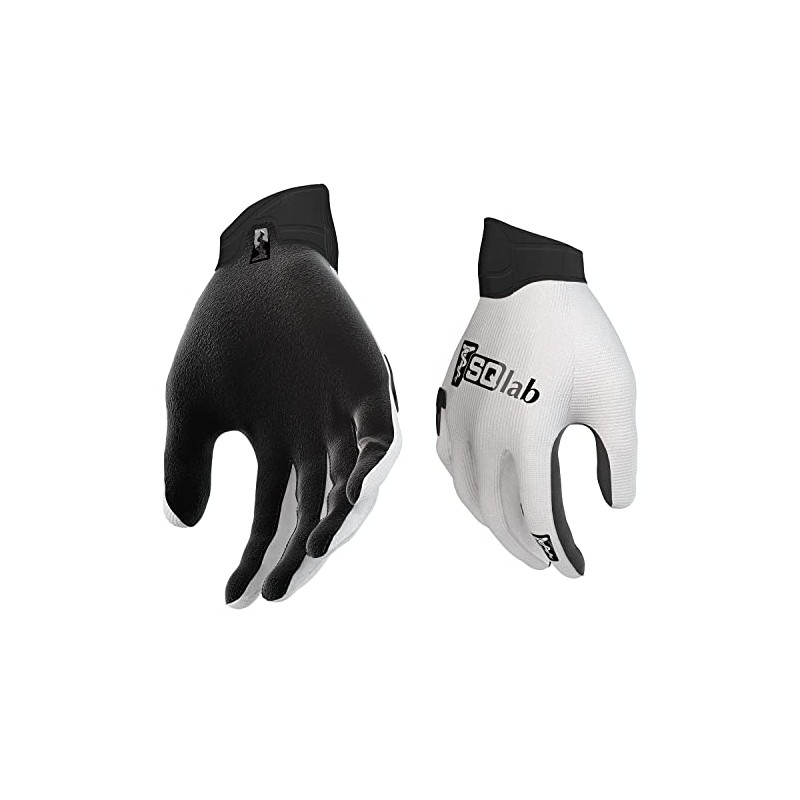 SQlab Unisex Sq-Gloves One11 Cycling Gloves, White/Black, M - Wide,