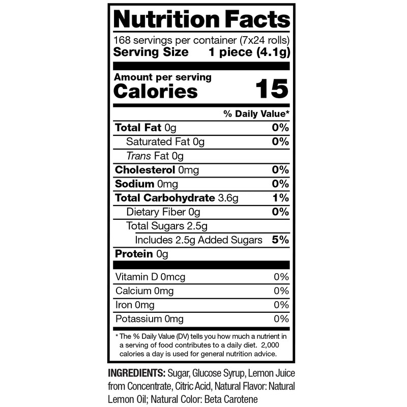 Regal Crown Sour Lemon Hard Candy Rolls | Old Fashioned