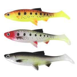 YINETTECH 3pcs Rubber Fish Soft Bait Simulation Soft Bait Soft Fish Lure Bait Soft Fish 15cm 36g for Freshwater Sea Fishing Boat Fishing