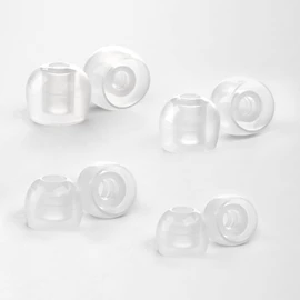 radius Deep Mount Earpiece HP-DME00CL Earbud Tips, Great Fit, Enhances Impact of Bass, High Sound Isolation, Ear Tips, Clear, All Sizes, 1 Set of Each Size
