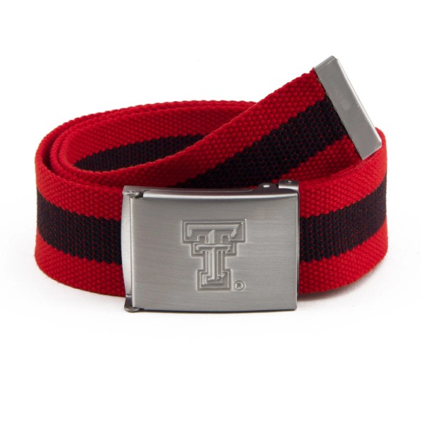 Eagles Wings Men's Texas Tech Red Raiders Fabric Belt