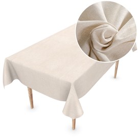 Tablecloth Linen Tablecloth Table Linen Table Linen Table Linen Table Cloths Table Cloths 120 x 160 cm Cream Rectangular