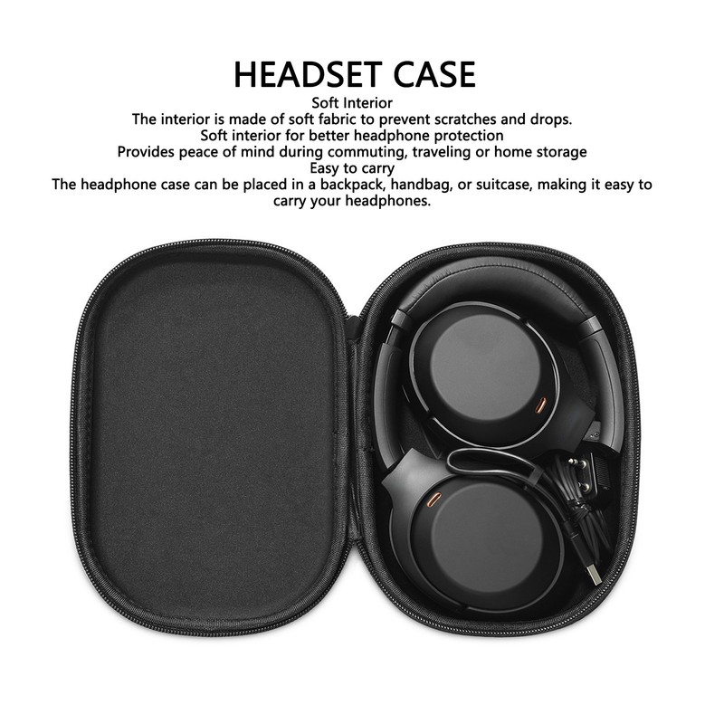 Headset Protective Case for WH‑1000XM4 Headphones Waterproof Shockproof EVA Hard