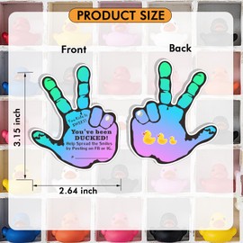 Victory Duck Tags - 30 Pack, 3.15x2.6 Inches, Hole & Rubber Bands, Perfect for Games & Gestures