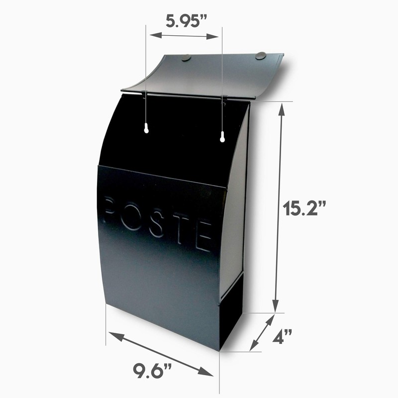 NACH French Mailboxes for Outside Wall Mount, 15 x 9.5