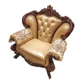 Luxury armrest Couch arm Covers for recliners Sofas Chairs Anti-Slip Furniture Protector Set of 2 (MLK-Beige)