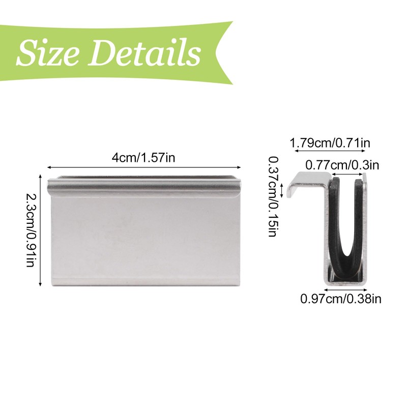 UFURMATE 8Pcs Glass Finger Edge Pull Cabinet Finger Pull Handle